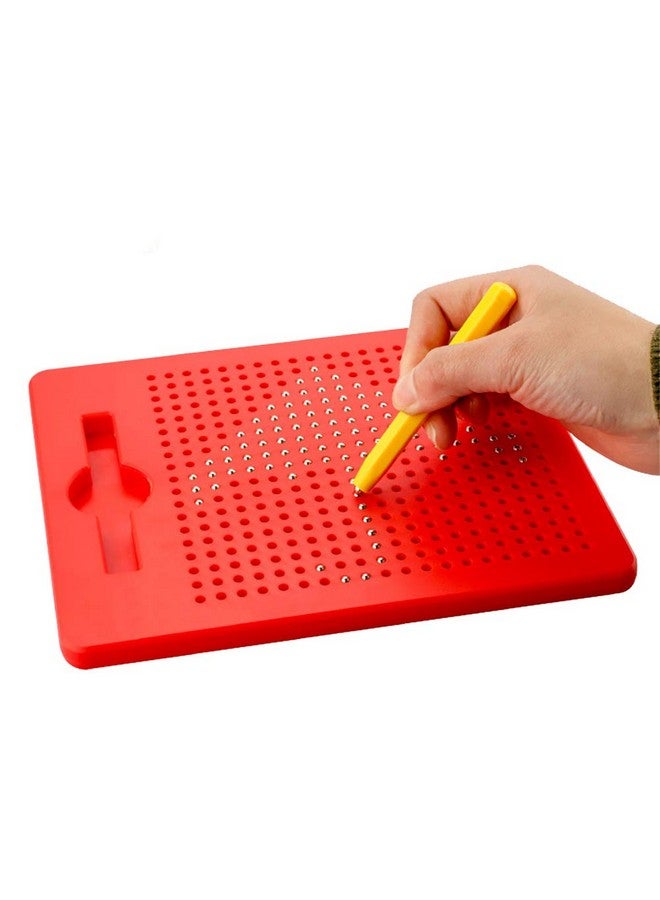 RAINBOW TOYFROG Magnetic Drawing Board - Fully Enclosed Magnetic Beads & Stylus Pen - Sensory Magnet Board For Kids - Travel & Road Trip Essentials For Boys & Girls  - Image 1