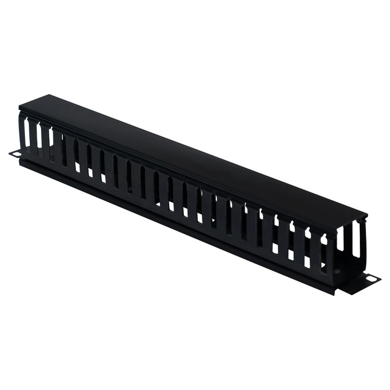 SR-Link مدير كابلات PVC أفقي لتركيب على الرف 22 فتحة لقضيب الخادم 19 بوصة - (عبوة من 1 مع براغي) - Image 1