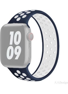 Replacement Watchband For Apple Watch Series 7 41mm/6 & SE 5 4 40mm/3 2 1 38mm Blue White