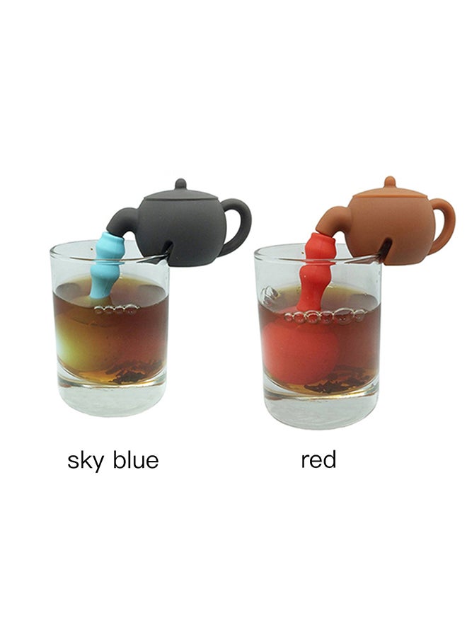 Generic - Silicone Tea Infuser Sky Blue/Black 0.057kg - Image 1
