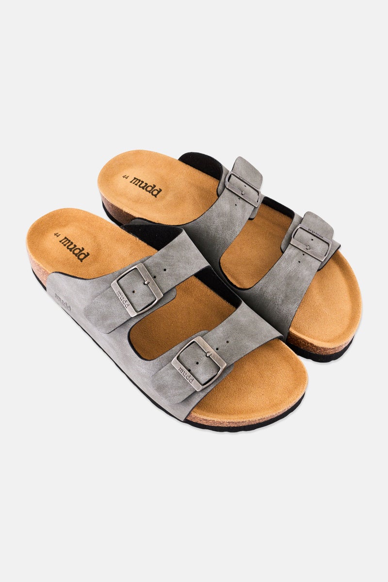 Mudd Men Slip On Cork Sandals, Grey - Image 3