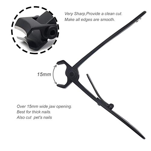 iSweven Nail Cutter for men Toe Nail Cutting Clipper Trimmer Fingernail for Men Women Wide-Opening Sharp Jaws Stainless Steel for Thick Nails - Image 5