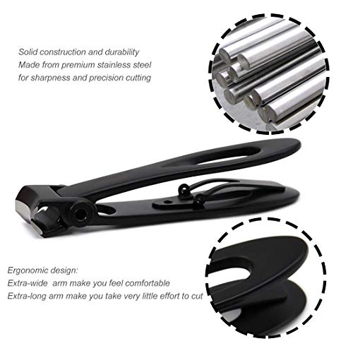 iSweven Nail Cutter for men Toe Nail Cutting Clipper Trimmer Fingernail for Men Women Wide-Opening Sharp Jaws Stainless Steel for Thick Nails - Image 3