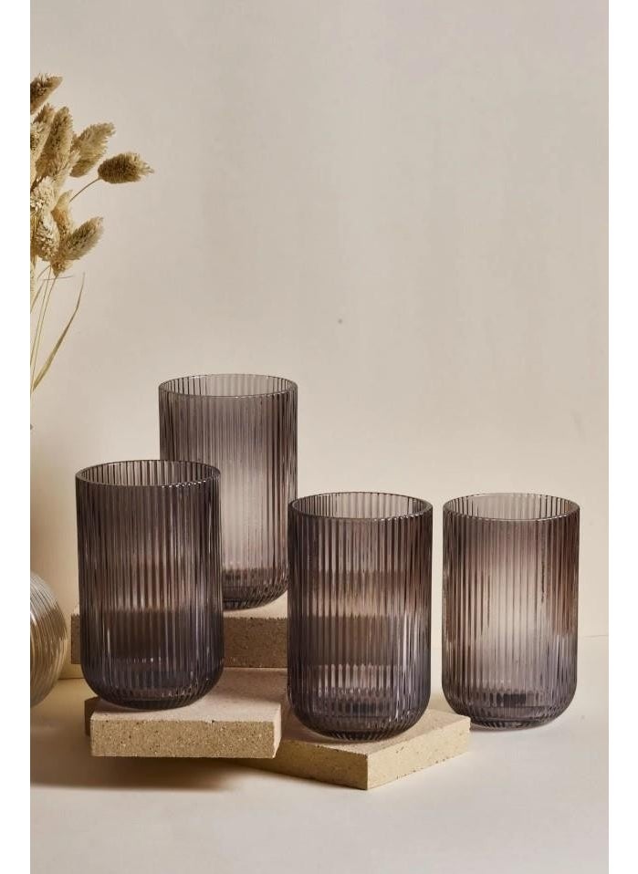 PEROTTI Imola Smoked Glass Glass 440 ml Set of 4  - Image 1