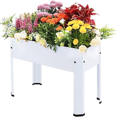 LEMONDA Raised Garden Bed,Elevated Galvanized Steel Planter Box with Legs,Standing Planter Container for Outdoor Patio - Image 1