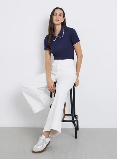 Styli Styli High Rise Wide Leg Jeans