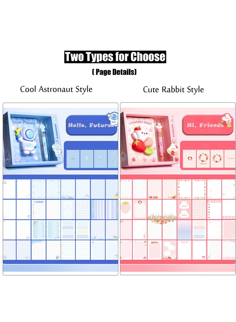 Journal Notebook, PU Leather Cover Notebook Kawaii Journal Notebook with Ballpoint Pen and Magnetic Decompression Sponge for Kids Ages 6 and Up - Image 5