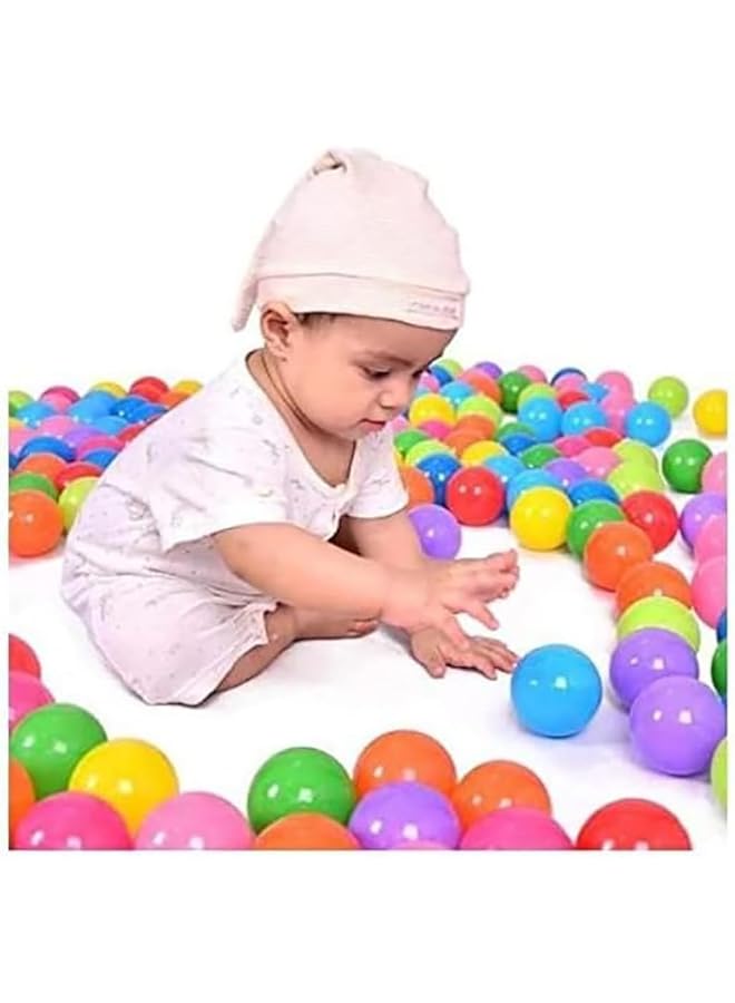 سكاي تاتش 100 قطعة في كل عبوة من كرات المحيط البلاستيكية الناعمة والملونة مثالية لملء حفر الكرات وبيوت اللعب الداخلية والخارجية للأطفال الصغار والأطفال (قطر المنتج: 5.5 سم) - Image 2