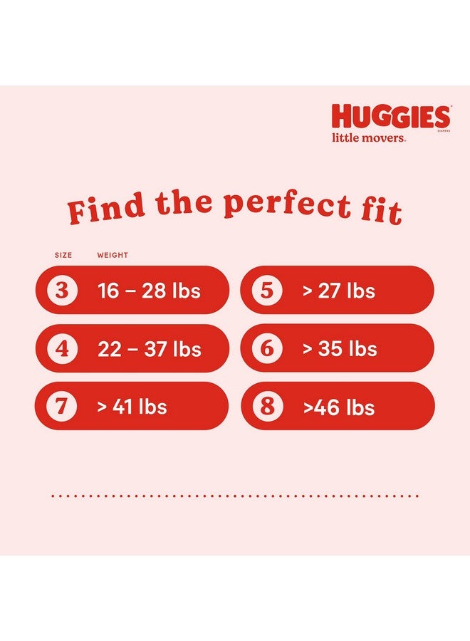 هجيز حفاضات هجيز مقاس 8، حفاضات الأطفال ليتل موفرز، مقاس 8 (46+ رطل)، 62 قطعة - Image 1