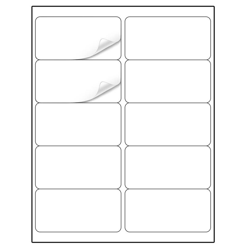 Methdic Shipping Labels 2"Ã—4" 300 Labels Sticker Paper for Laser/Ink Jet Printer Mailing Labels 8.5"*11" White 10 per Sheet - Image 1