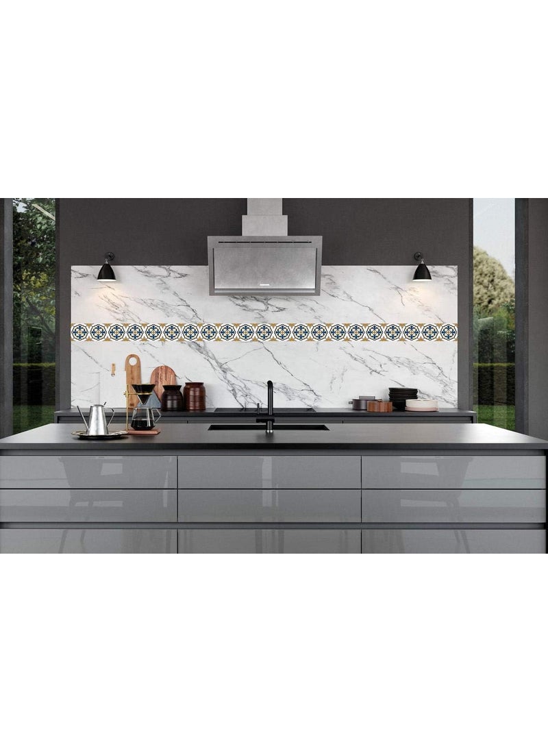 Paper Plane Design PAPER PLANE DESIGN Vinyl Self Adhesive Wall Tile Peel and Stick for Kitchen 500 Cm X 5 Cms  - Image 5