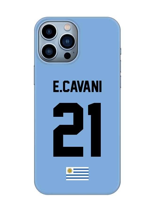 Stylizedd Slim Cover for Apple iPhone 14 Pro Max Case Snap Classic Series Mobile Cover Hard PC Shield Matte Finish Print -Uruguay-Player-E.Cavani - Image 1