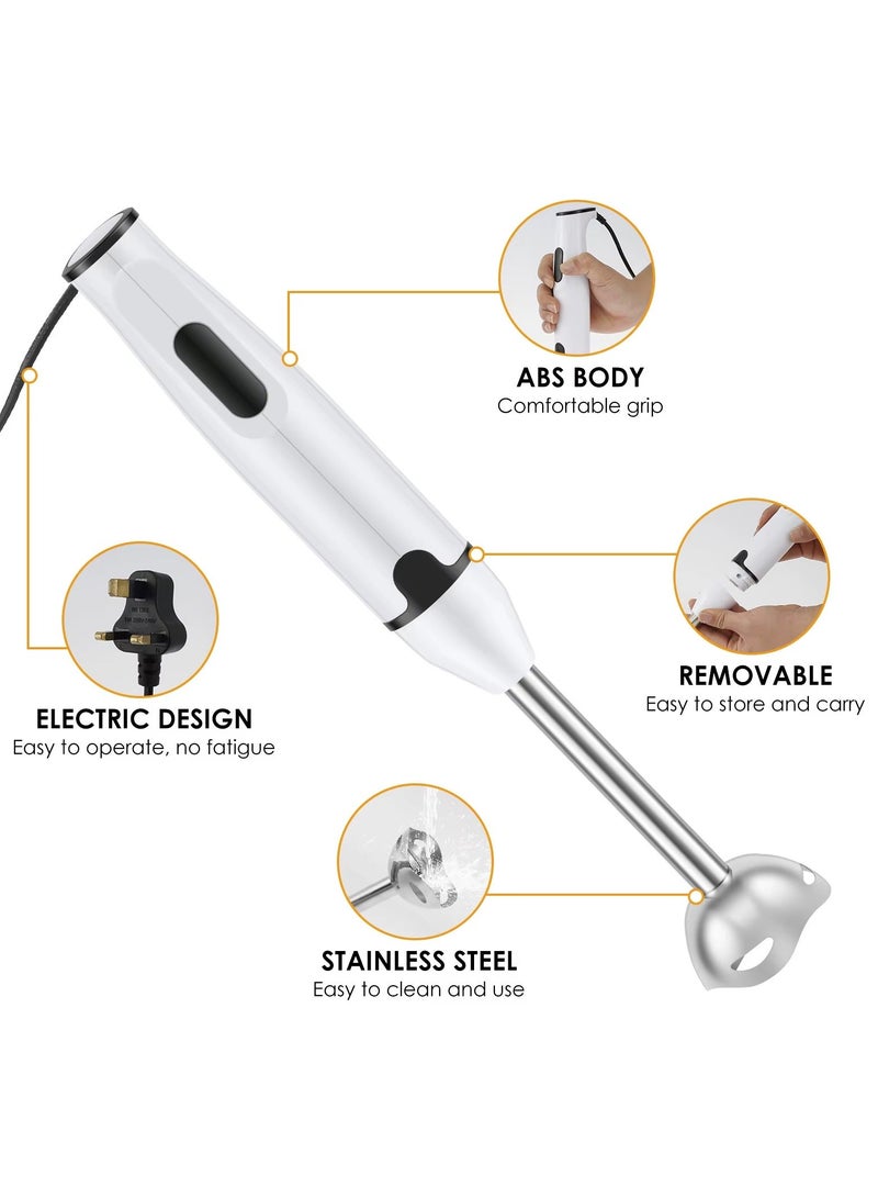Denx 400W Electric Hand Blender with Stainless Steel Blades - Image 4