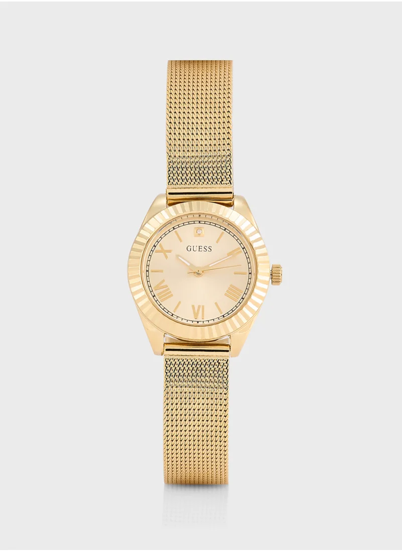 GUESS Mini Luna Mesh Strap Analog Watch