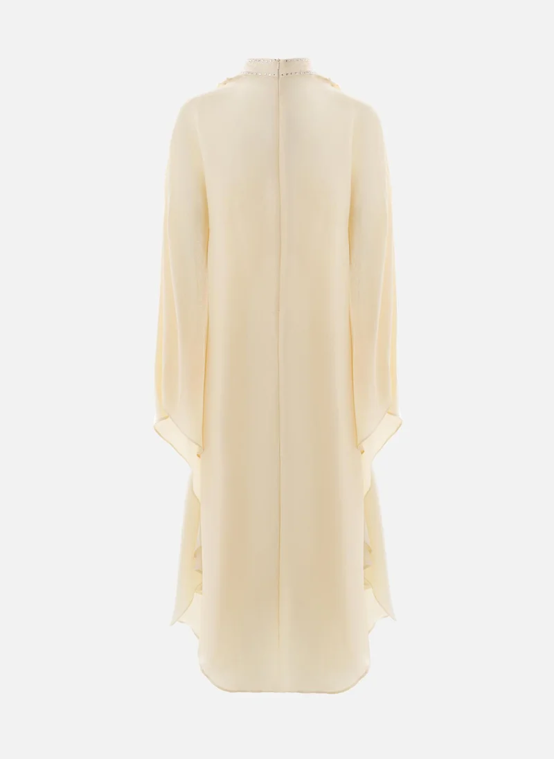 Lichi Loose maxi dress with rhinestones on collar