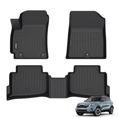 ANBINGO® Floor Mats Custom for 2021-2024 2025 2026 Seltos S FWD & AWD | LX AWD | EX AWD | EX FWD | SX AWD; 2022-2023 Seltos Nightfall AWD; 2024 2025 2026 Seltos X-Line AWD, (Only for U.S.A. & Canada) - Image 1