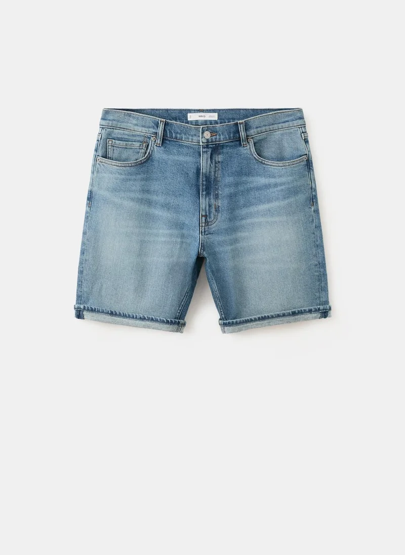 Mango Man  Slim-fit denim bermuda shorts for Men | Best Price UAE