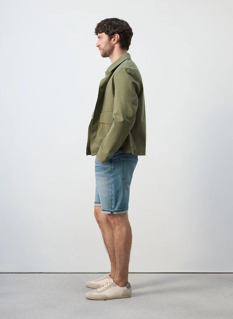 Mango Man  Slim-fit denim bermuda shorts for Men | Best Price UAE