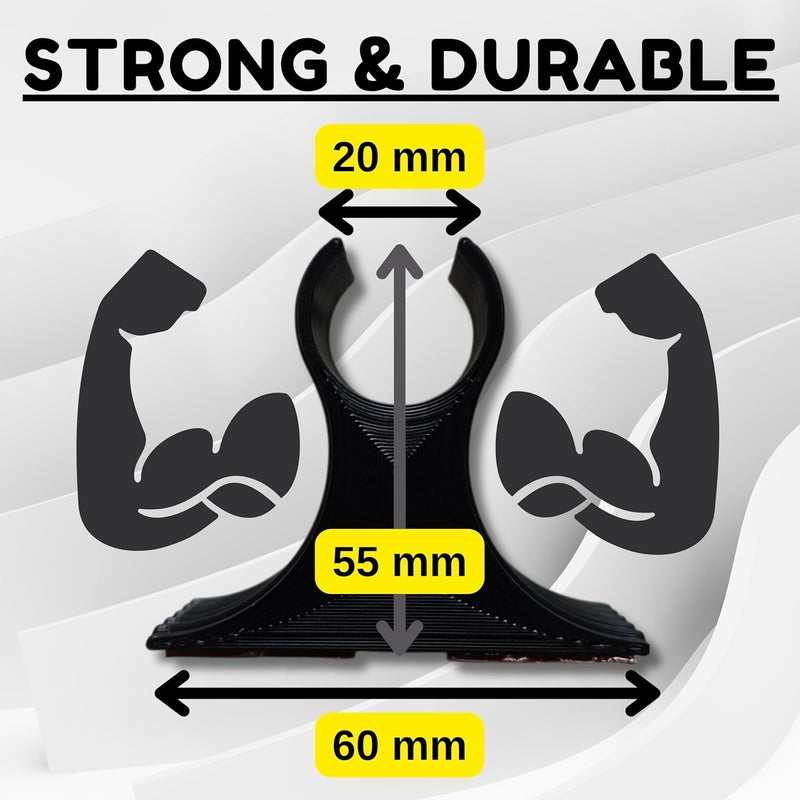 THIRD DIMENSION Hand Shower Holder wih Modern Wave Design – Durable, Waterproof with Dual Mounting (Adhesive Tape + Screw) – Universal Fit for All Hand Showers (FIX Type, 1) - Image 5
