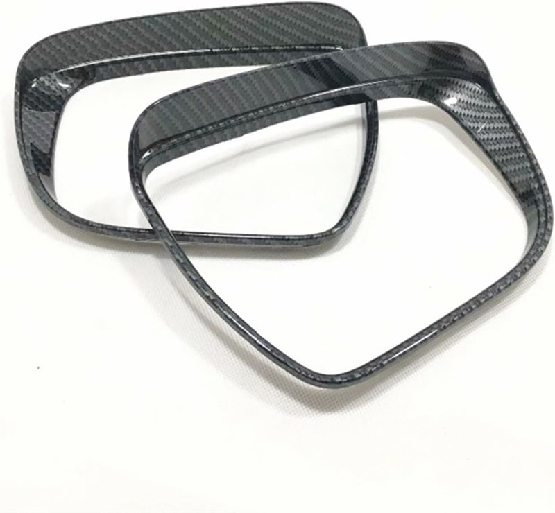 QASULER Carbon Fibre Car Rearview Mirror Rain Cover - Image 2