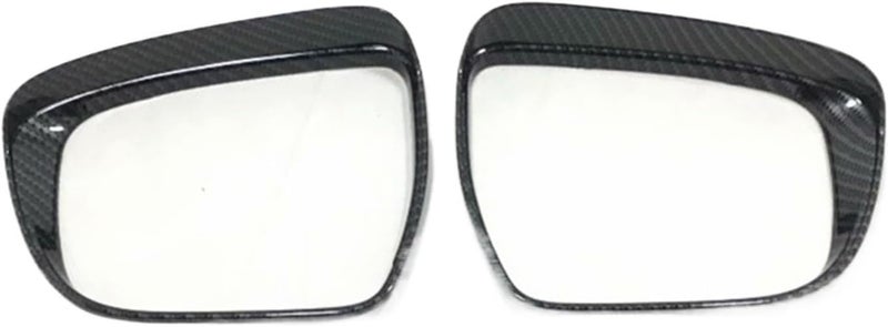 QASULER Carbon Fibre Car Rearview Mirror Rain Cover - Image 1
