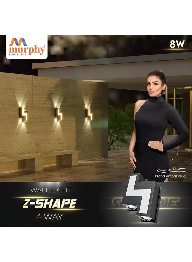 Murphy 8W Aluminium Led Luxurious Indoor & Outdoor Step Type Up/Down Wall Light Warm White, Shockproof & Rustproof Alluminium Body (2 Up & 2 Down Step), Pack of 2/ (with 2 Years Warranty) - Image 4
