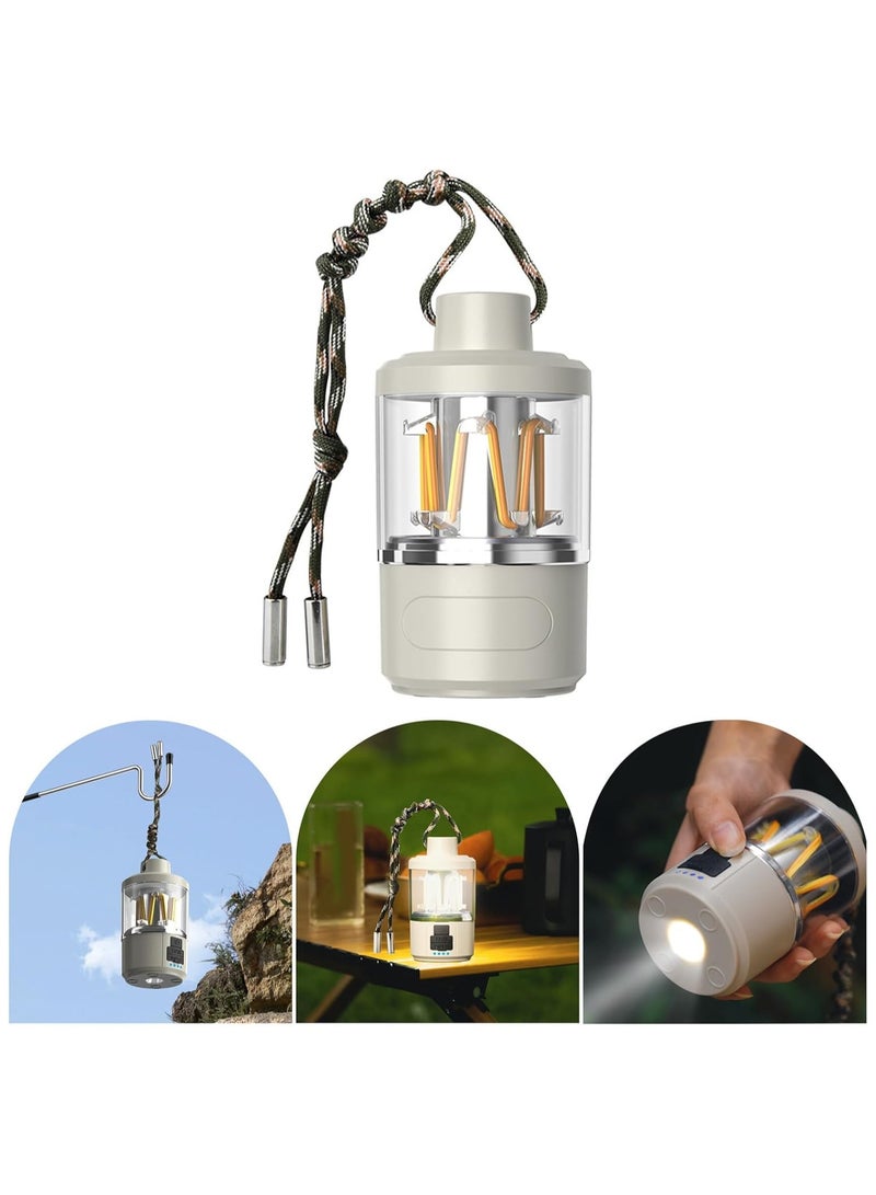 Multi-Functional Flashlight Camping Lantern- 1800mAh, 20-180 Lumen, Rechargeable LED Flashlight Atmosphere Light with 3 Lighting Modes, Protable  Hangable, IP44 Waterproof, Perfect for Camping, Powe - Image 1