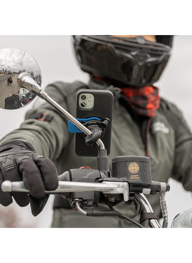 QUAD LOCK Motorcycle/Scooter Mirror Mount For Iphone And Samsung Galaxy Phones - Image 4