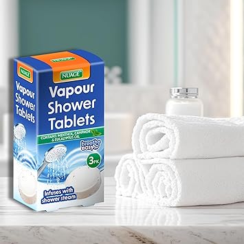Nuage Vapour Shower Tablets Breathe Easy with Every Shower Contains Menthol Eucalyptus Oil 3 Pack - Image 3