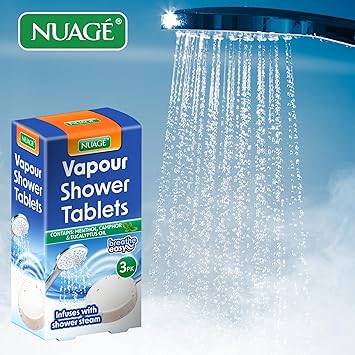 Nuage Vapour Shower Tablets Breathe Easy with Every Shower Contains Menthol Eucalyptus Oil 3 Pack - Image 2