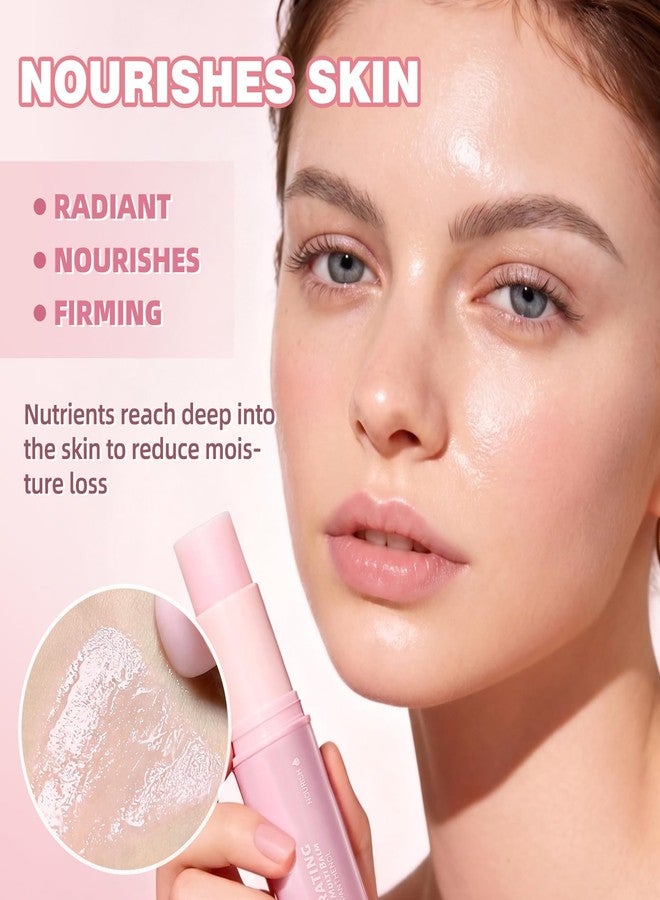 Aseawave 2Pcs Hydrating Volume Multi Balm Stick, Pink Collagen Plumping Balm, Hydrating Under Eye Cream for Dark Circles and Puffiness, Eye Balm Stick for Face, Lips & Neck Vegan & Cruelty-Free - Image 2