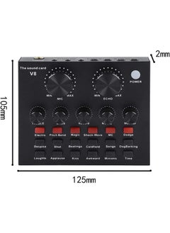 Arabest V8 Sound Card Live Device Broadcastsound Card Bluetooth Digital Display Dsp Chip 16 Sound Effects For Phone Computer Pc Audio Broadcast  - Image 2