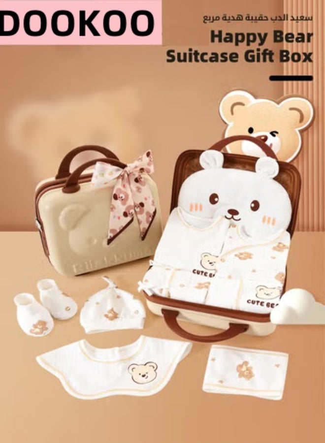 DOOKOO 24PCS Newborn Baby Gifts Set, Newborn Layette Gift Set, Baby Clothes Accessories Set for Boys and Girls, Premium Cotton, Perfect Gift Box with Beautifully Suitcase for Spring Summer Autumn Winter - Image 2