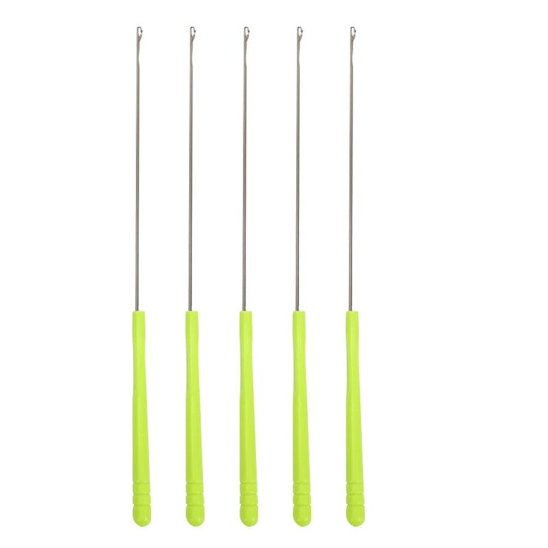 Ergonomic Latch Hook Crochet Needles Set of 5 with Comfort Grip for Yarn Crafting and Wig Making - Image 2