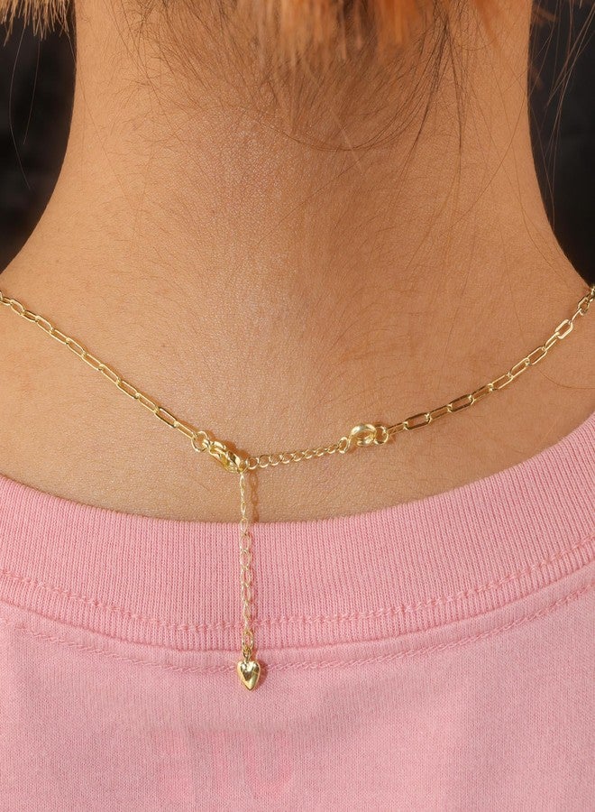 Ash's Choice Gold Necklace Extenders,14K Gold Chain Extenders with Round Clasp, Durable Plated Solid Brass Necklace Bracelet Anklet Extension Chains(1 2 3 Inch,Gold) - Image 5