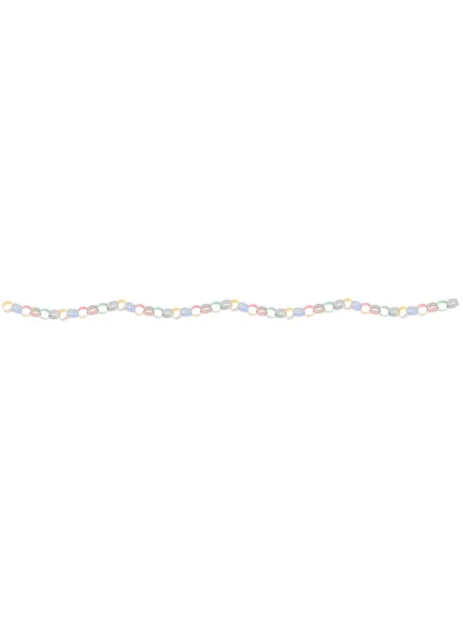 Meri Meri  x Liberty Scalloped Paper Chains Set - 48 Liberty Floral Paper Chain Links with Sage Green Velvet Ribbon, Stylish Spring Decoration for Easter, Parties, Mantels & Doorways  | Best Price UAE