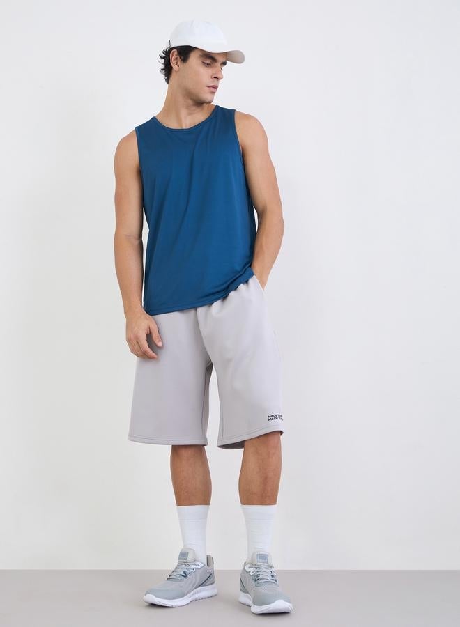 Styli Men Back Printed Racerback Active Tank - Image 2