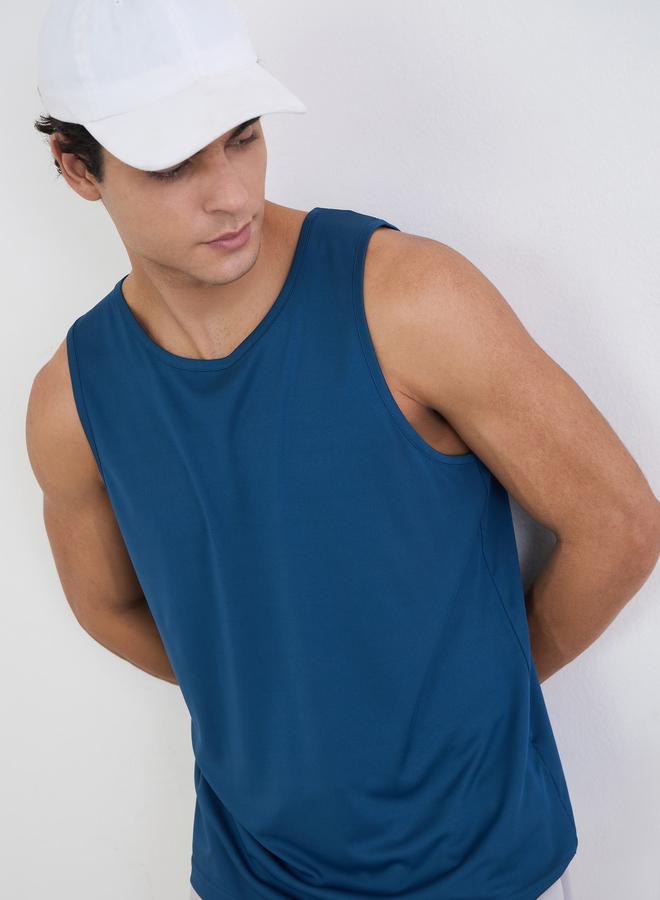 Styli Men Back Printed Racerback Active Tank - Image 3