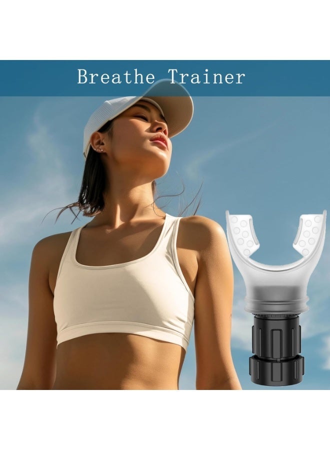 YelaJoy Breathing Trainer, Adjustable Exercise Device, Variable Settings - Adjustable to Different Fitness Needs, for Oral and Muscular Exercise(White) - Image 2