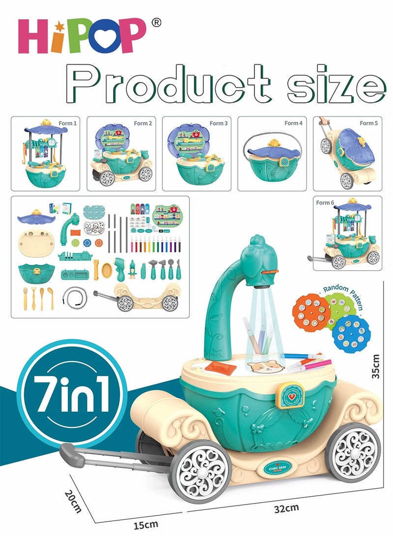 HIPOP Kids Pretend Play Toy with Projection Painting,Play House Toys,Educational Doctor Toys - Image 5