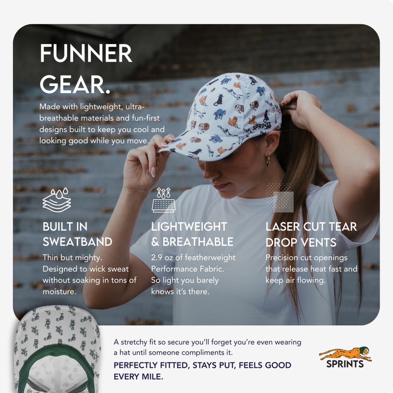 Sprints Race Day Performance Running Cap | The Lightweight, Quick Dry, Sport Hat, One Size, Unisex (Charcoal Circulation) - Image 5