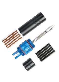 Tubeless Bicycle Tire Repair Kit, Compact Flat Tire Tool Set for Easy Storage, Complete Plug Kit with Sealant Injector and Valve Removal Tool