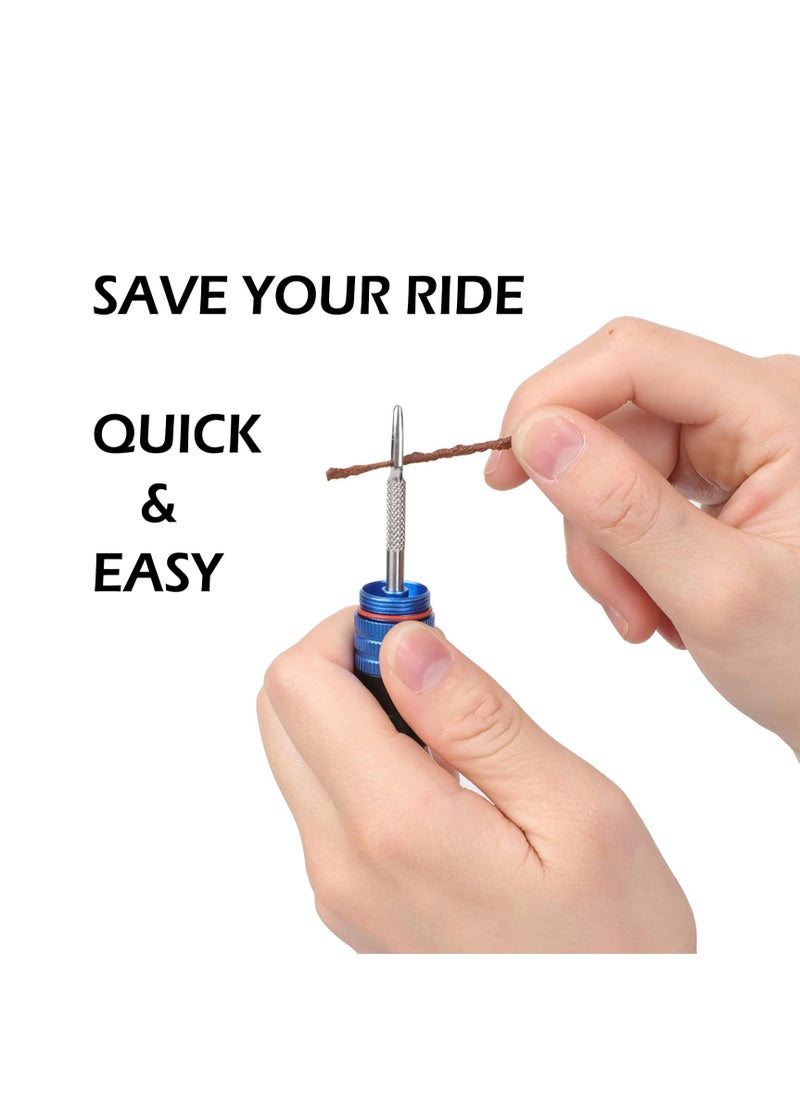 Generic - Tubeless Bicycle Tire Repair Kit, Compact Flat Tire Tool Set for Easy Storage, Complete Plug Kit with Sealant Injector and Valve Removal Tool - Image 1