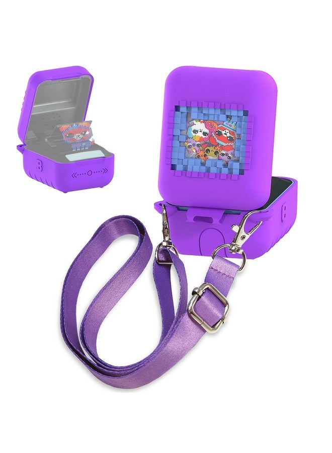 RAWECUD Silicone Case For Bitzee Orginal Interactive Toy Digital Pet, Protective Skin Cover For Bitzee Virtual Electronic Digital Pet And Case Accessories (Purple Case) - Image 1