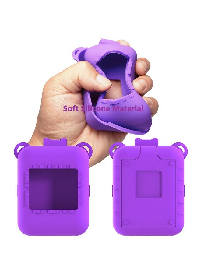 RAWECUD Silicone Case For Bitzee Orginal Interactive Toy Digital Pet, Protective Skin Cover For Bitzee Virtual Electronic Digital Pet And Case Accessories (Purple Case) - Image 3