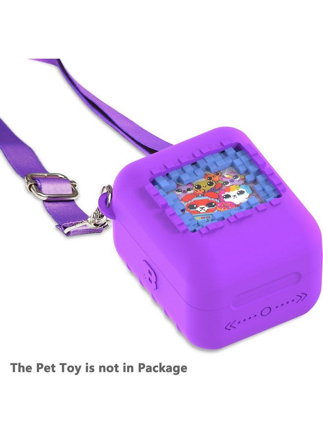 RAWECUD Silicone Case For Bitzee Orginal Interactive Toy Digital Pet, Protective Skin Cover For Bitzee Virtual Electronic Digital Pet And Case Accessories (Purple Case) - Image 4