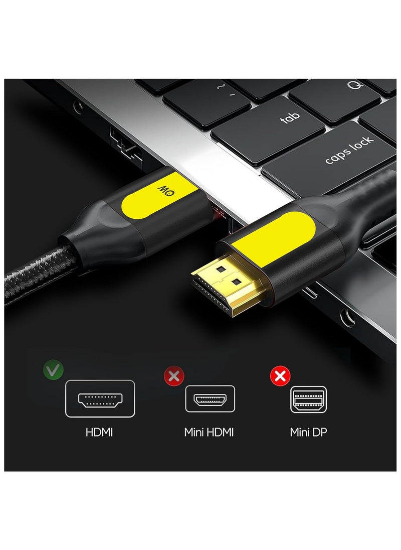 MOWSIL 8K HDMI Cable 2.1 2Mtr, 8K@60Hz HDMI 2.1 High-Speed HDMI to HDMI Video Ultra HD 3D 8K HDMI Braided Compatible with MacBook Pro TV Switch Xbox PS5 PC Laptop  - Image 5