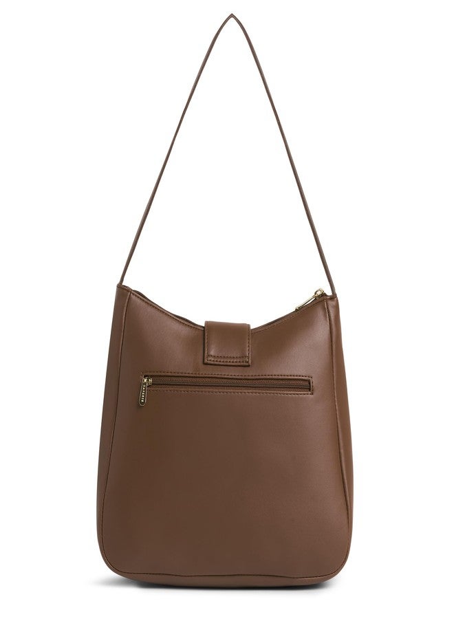 Caprese Irina Medium Hobo Bag for Women with Shoulder Strap | Stylish, Versatile Handbag for Everyday Use | Perfect for Casual Outings, Work, Travel, and Special Events (Chocolate Brown) - Image 5