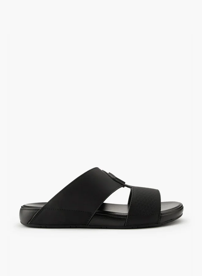 DUCHINI Men's Textured Slip-On Arabic Sandals