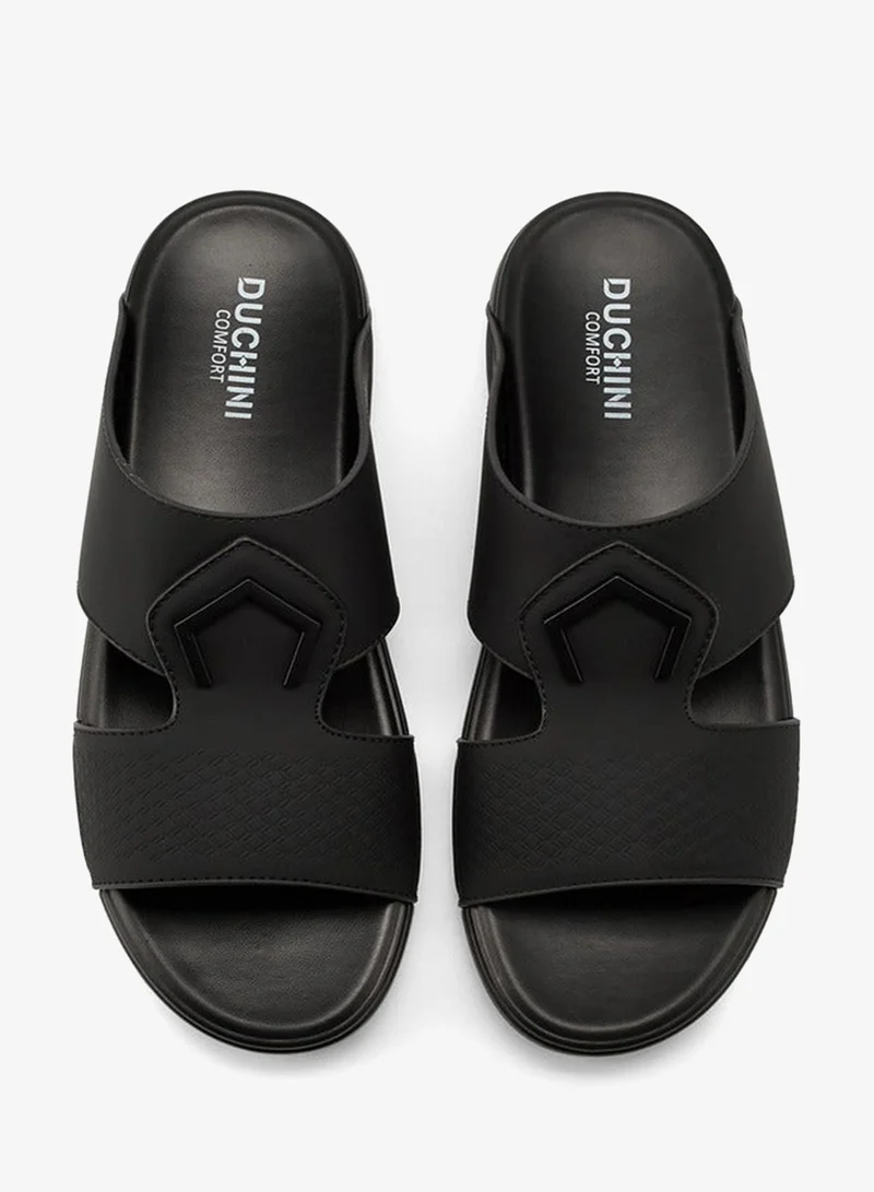 DUCHINI Men's Textured Slip-On Arabic Sandals Ramadan Collection